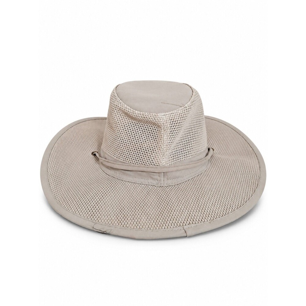 Stetson No Fly Zone Mesh Hat Beige Safari Medium UPF 50 Insect Repellent